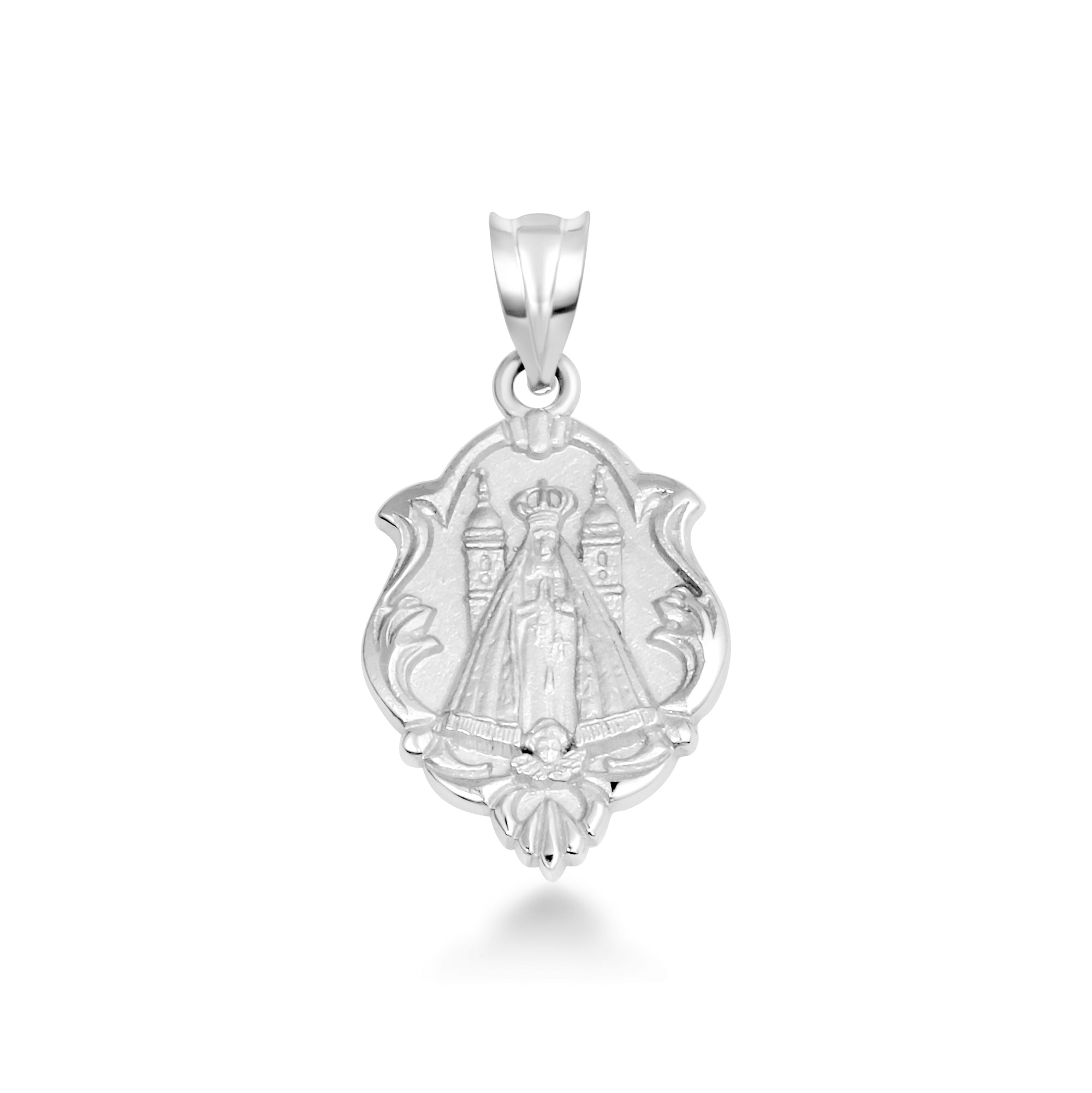 Gold Our Lady of San Juan de los Lagos Religious Pendant Necklace, view 7
