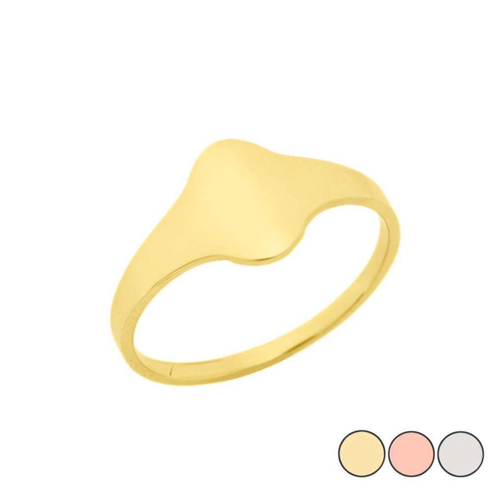 Gold Oval Signet Ring