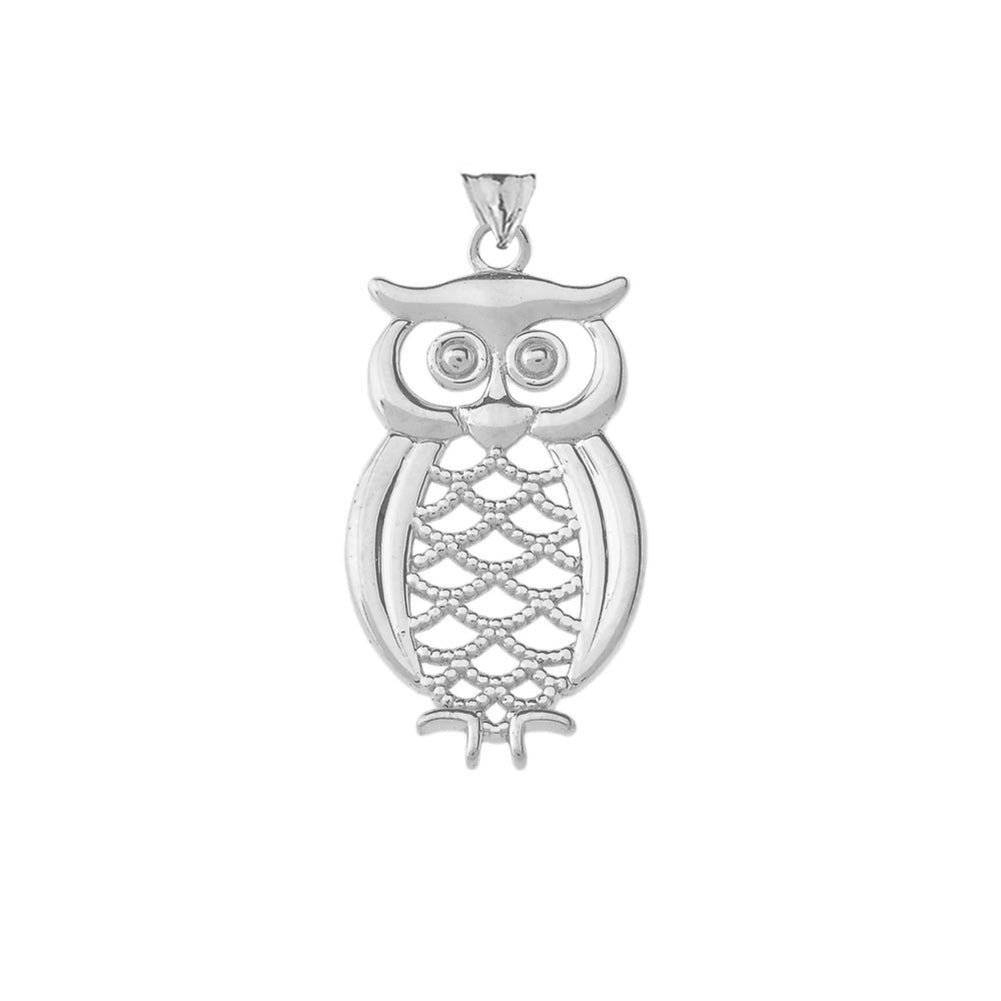 Gold Owl Pendant Necklace, view 8