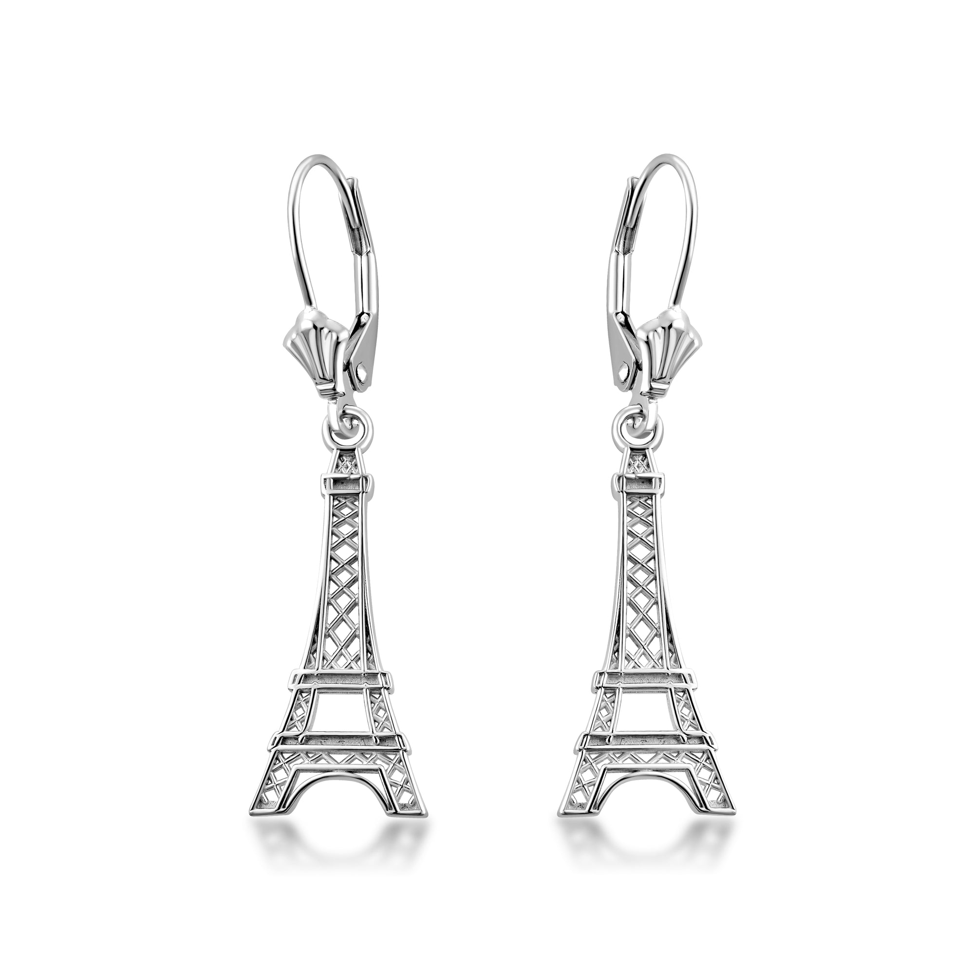Gold Paris Eiffel Tower Earrings, view 6