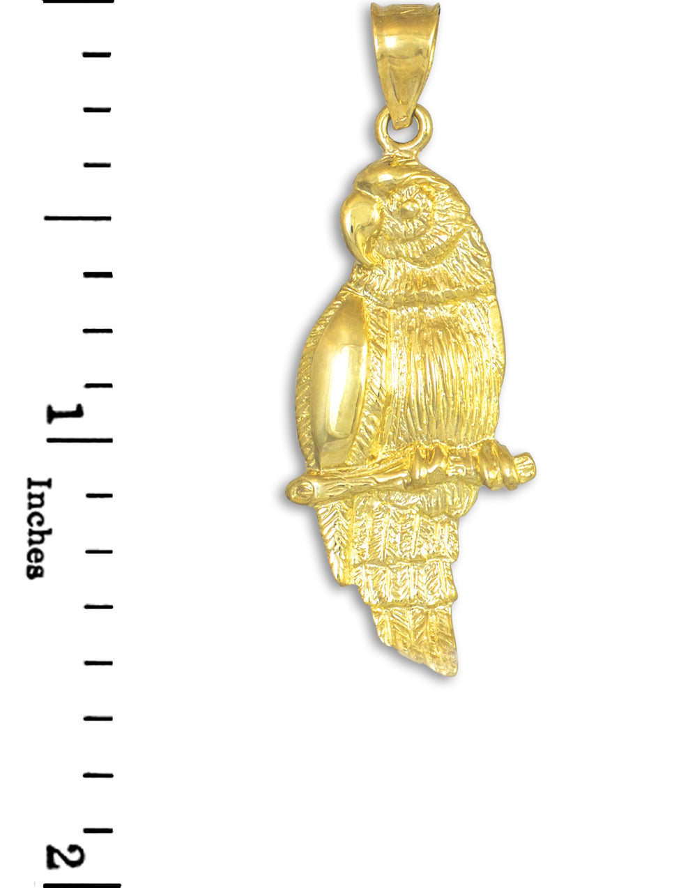 Gold Parrot Pendant Necklace, view 5