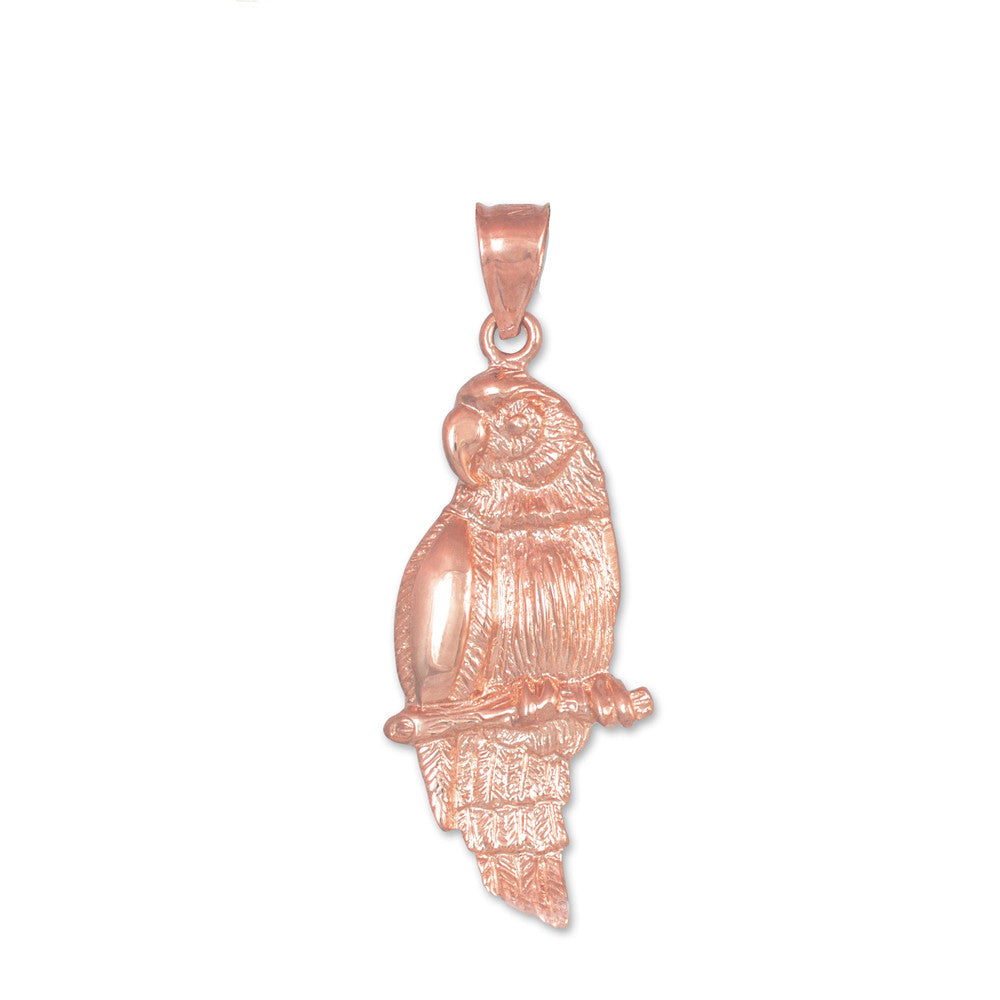 Gold Parrot Pendant Necklace, view 6