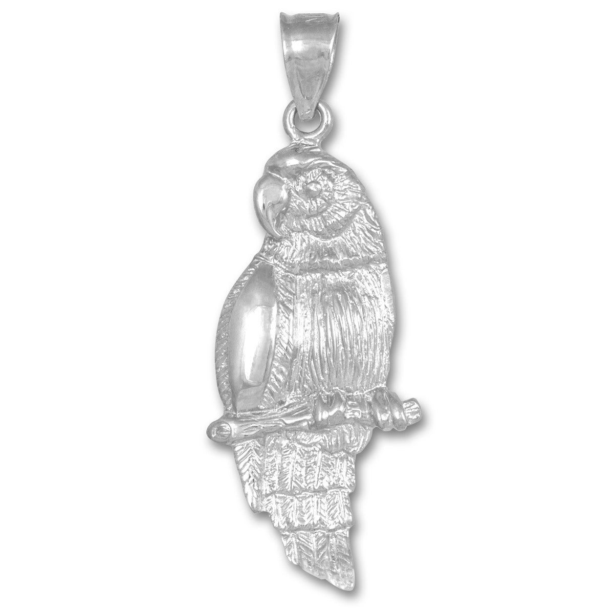 Gold Parrot Pendant Necklace, view 7