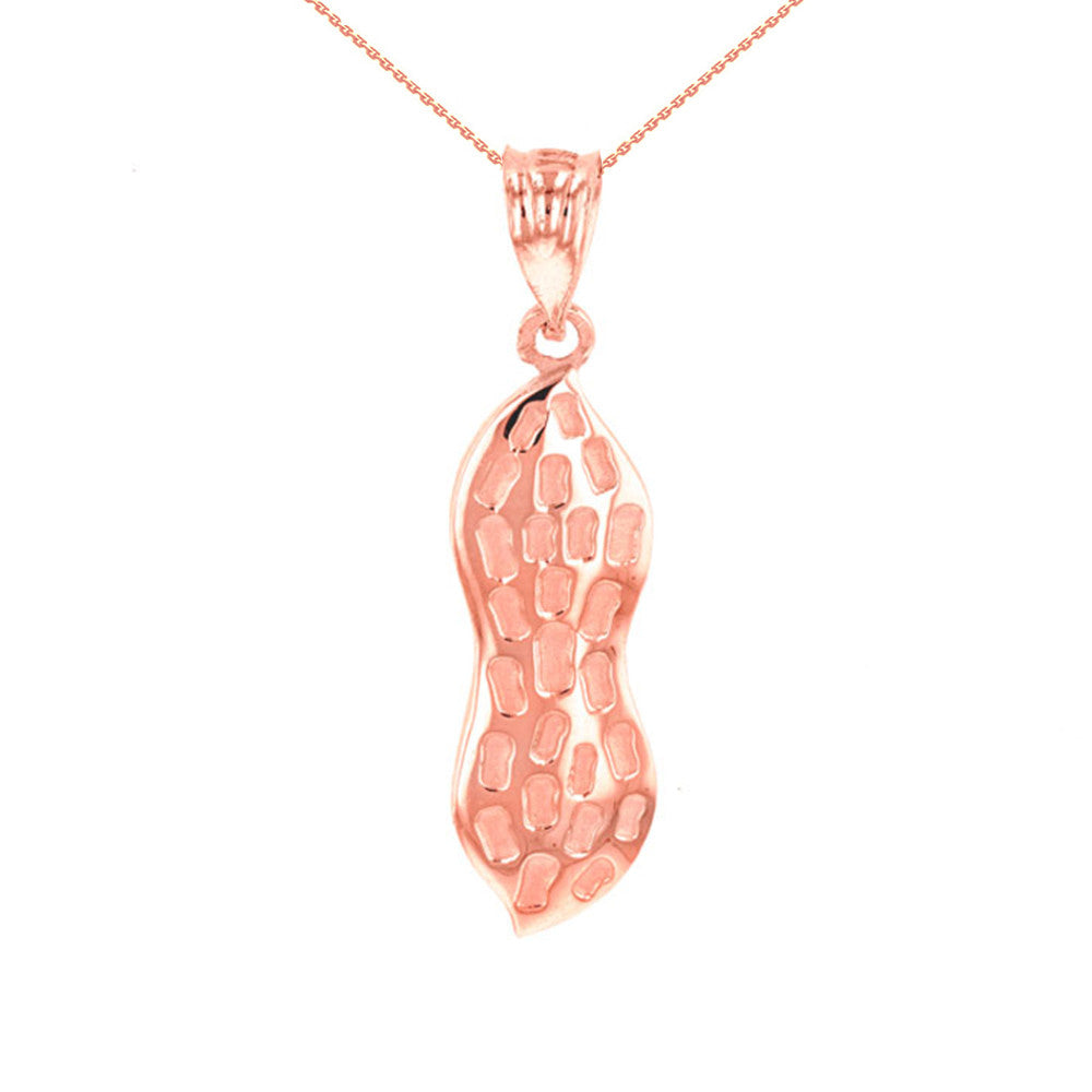 Gold Peanut Pendant Necklace, view 4