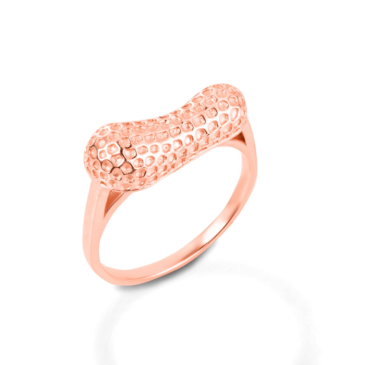 Gold Peanut Ring, view 3