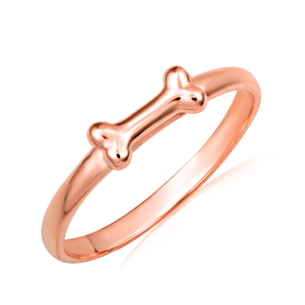 Gold Pet Dog Bone Ring, view 4