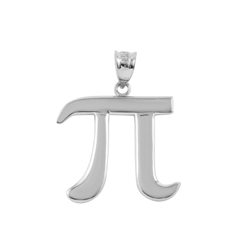 Gold Pi Symbol Math Pendant Necklace, view 7