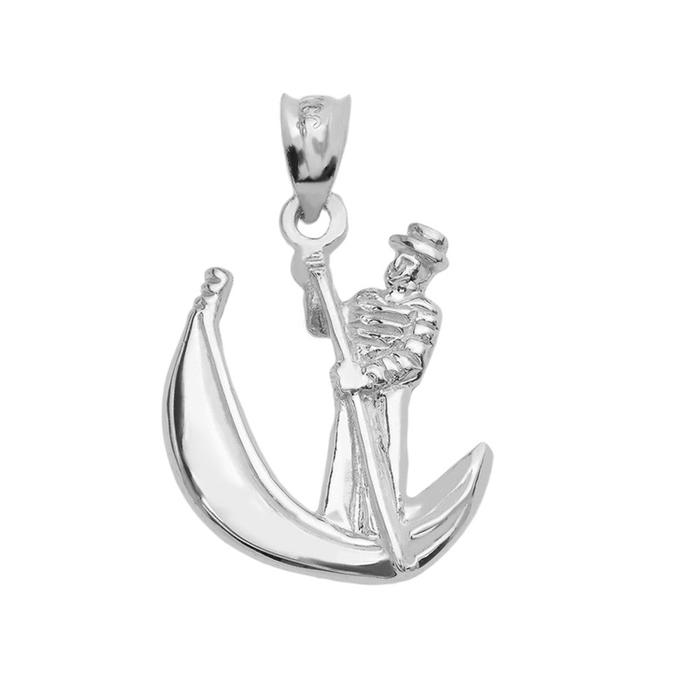 Gold Polished Gondola Pendent Necklace, view 4