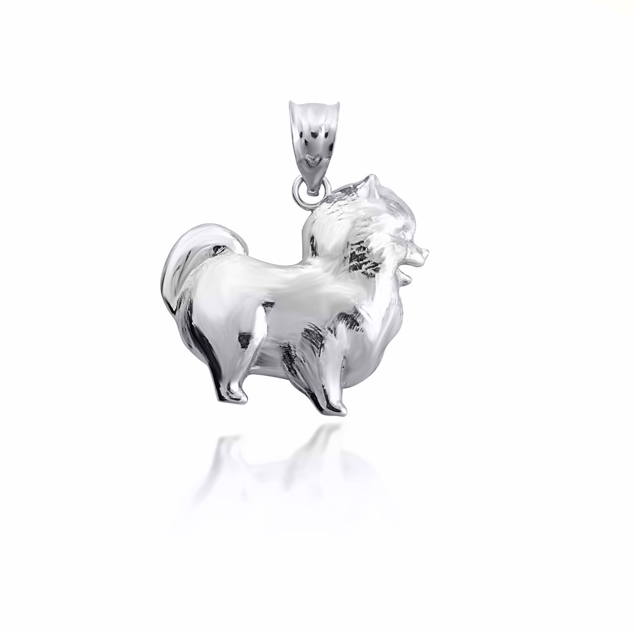 Gold Pomeranian PomChi Chihuahua Pet Dog Pendant Necklace, view 6