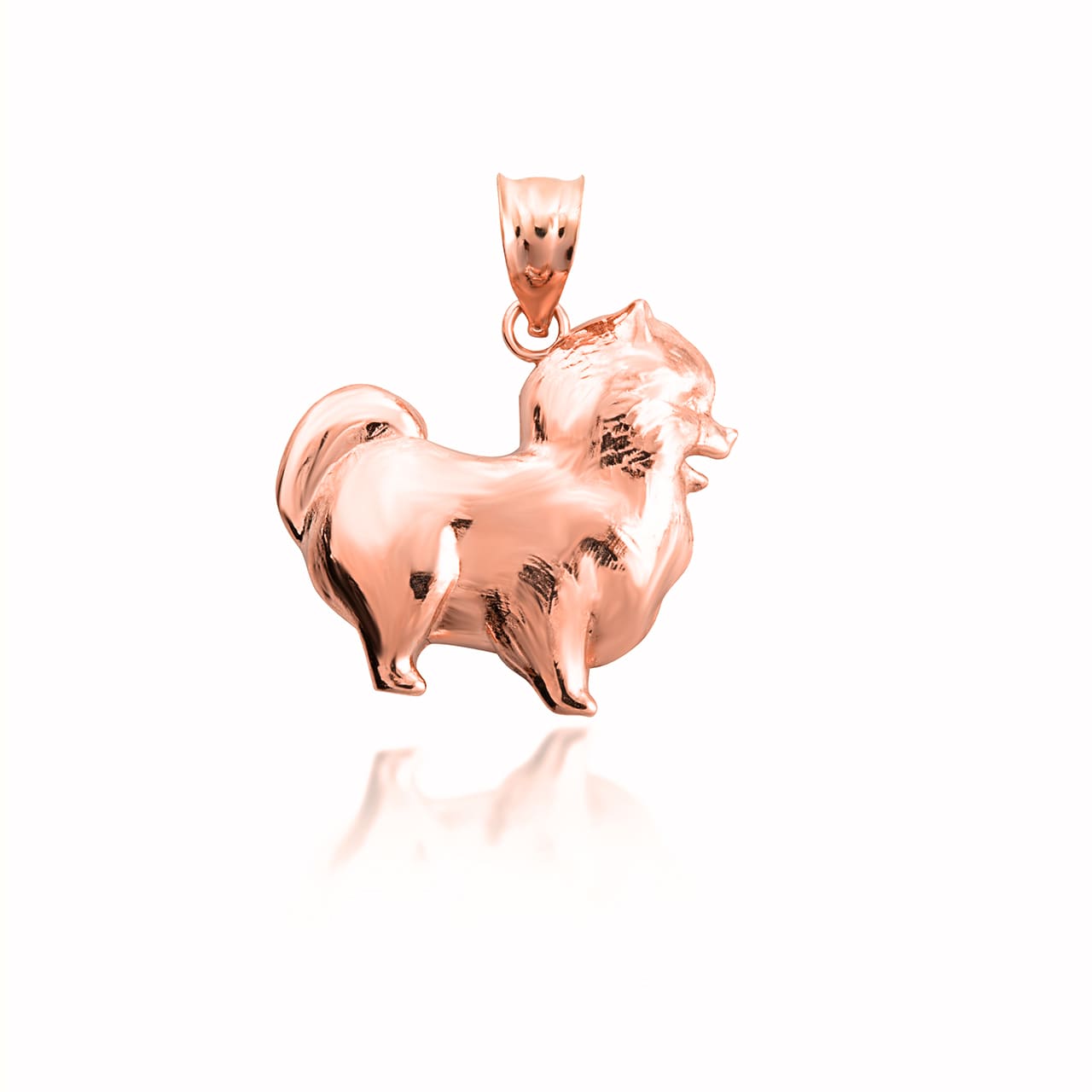 Gold Pomeranian PomChi Chihuahua Pet Dog Pendant Necklace, view 8
