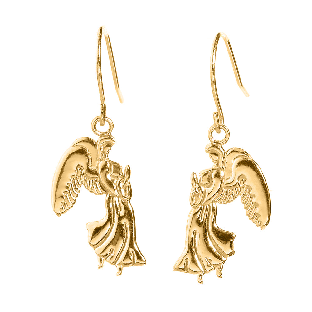 Gold Praying Angels Earrings