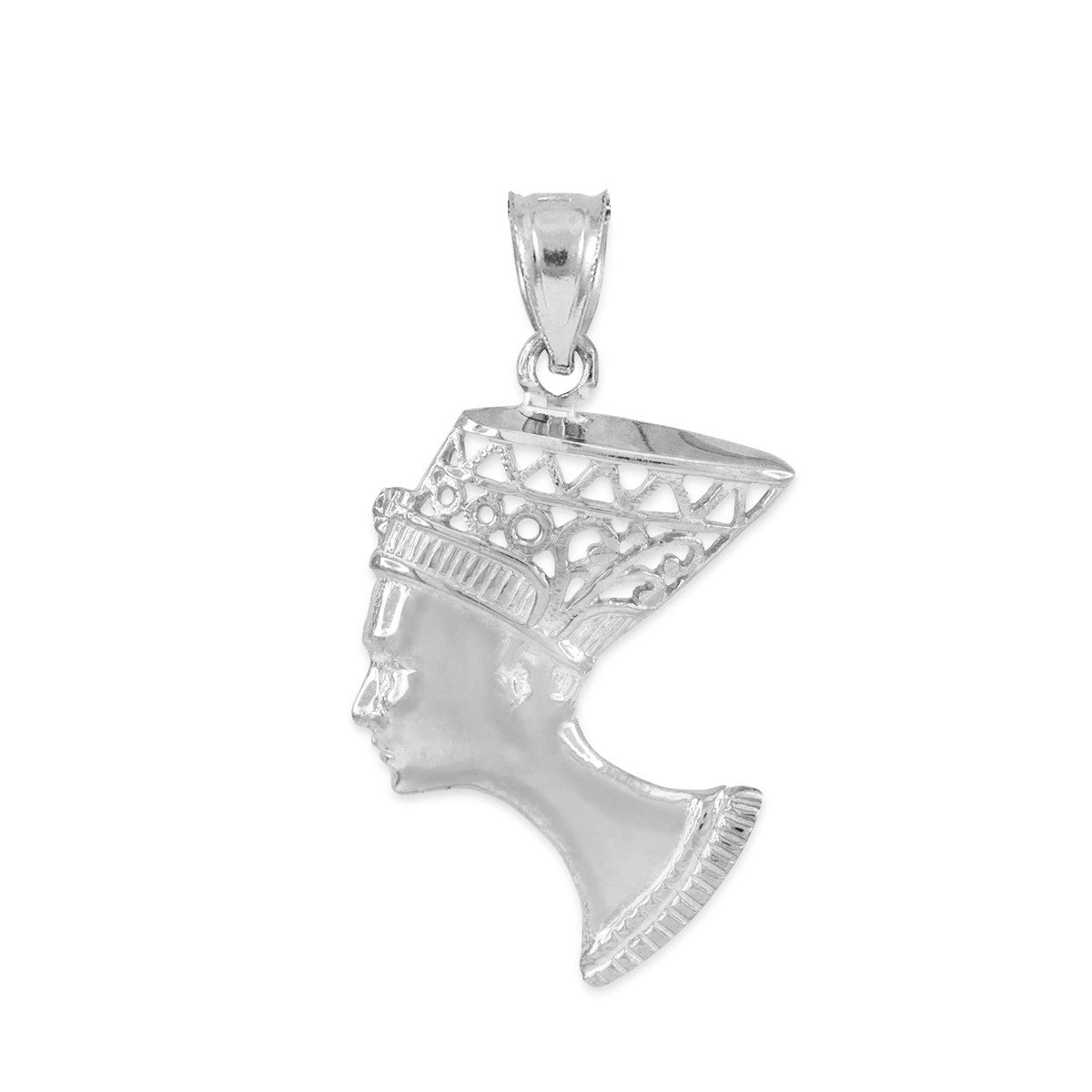 Gold Queen Nefertiti Filigree Pendant Necklace, view 6