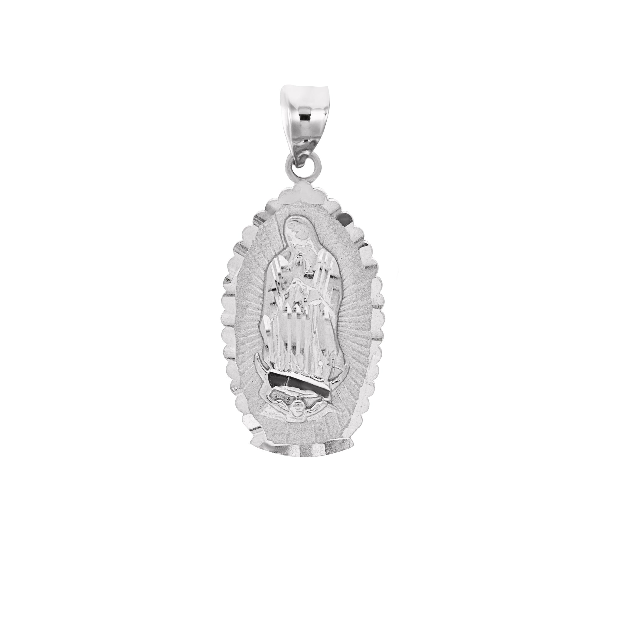 Gold Religious Our Lady of Guadalupe Patroness of Unconditional Love and Protection Pendant Necklace, view 6