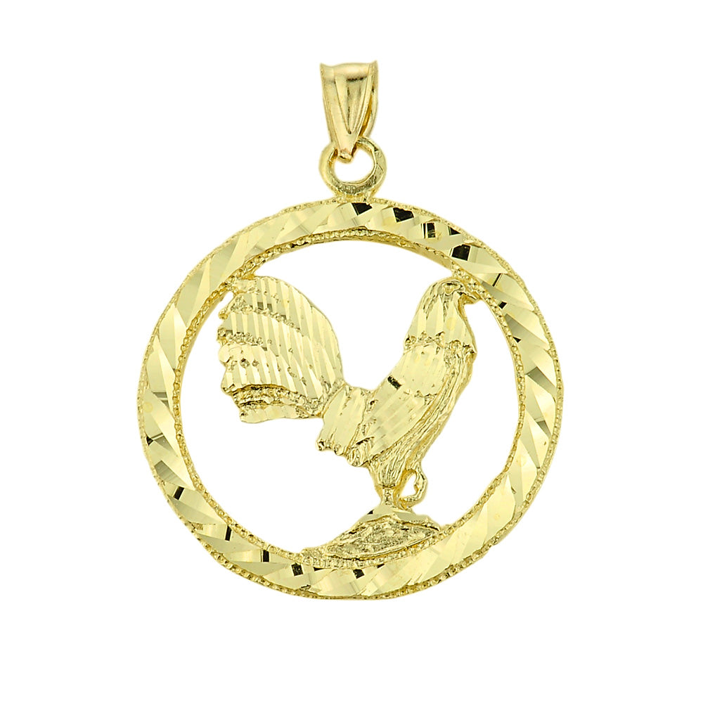 Gold Rooster Pendant
