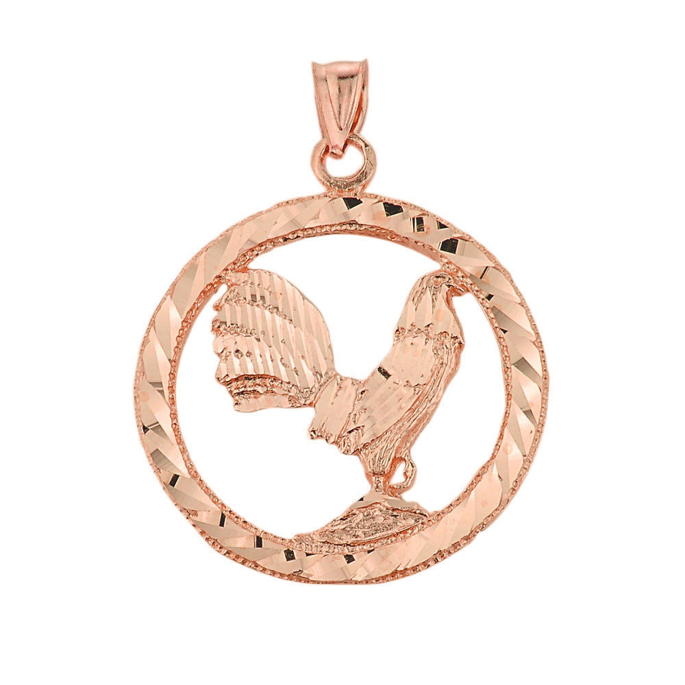 Gold Rooster Pendant, view 2