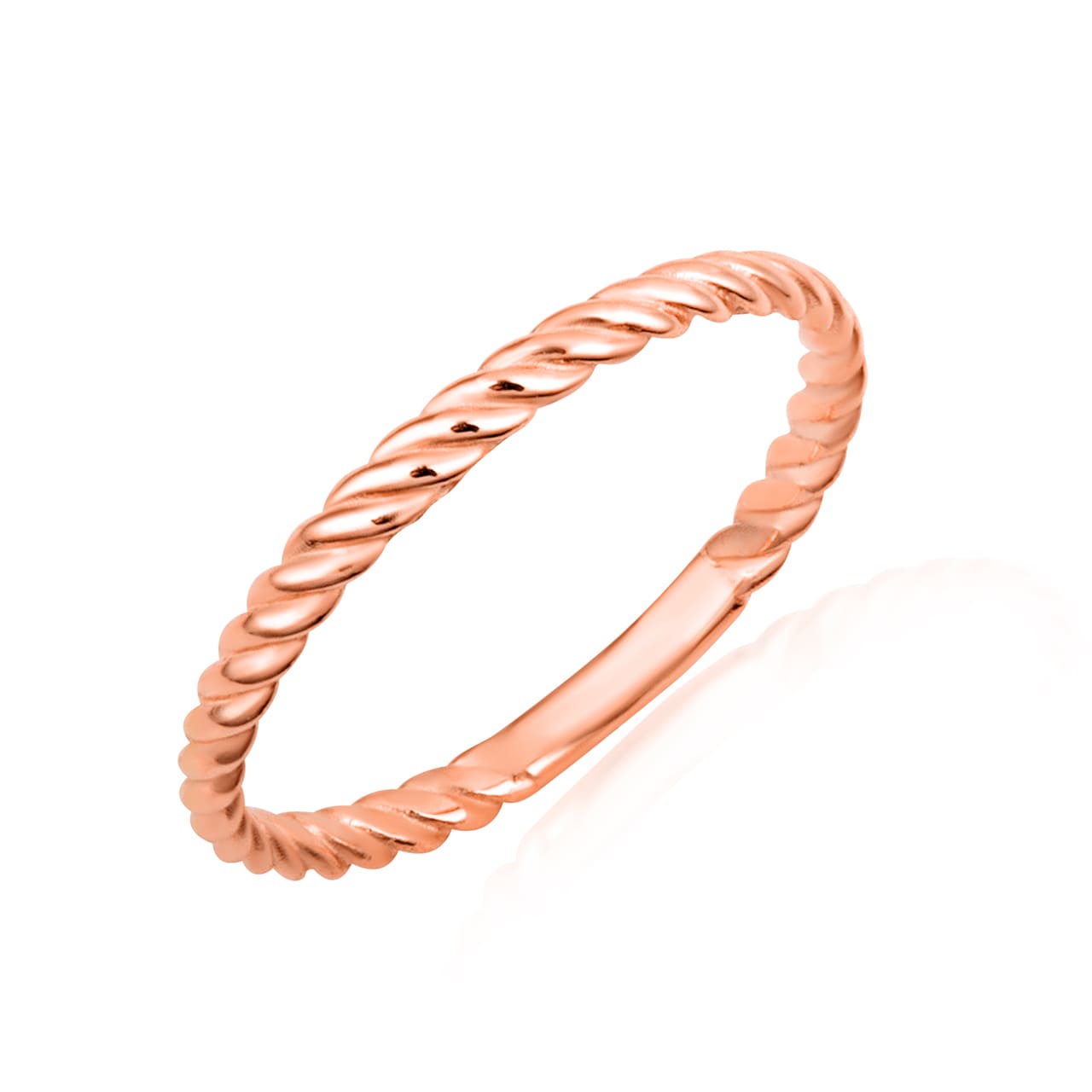 Gold Rope Twist Band Ring, view 4