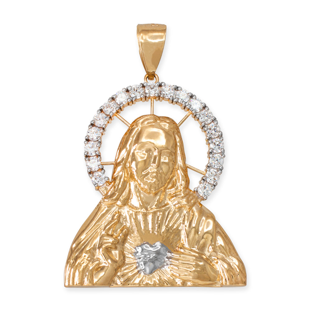 Gold Sacred Heart Of Jesus Pendant