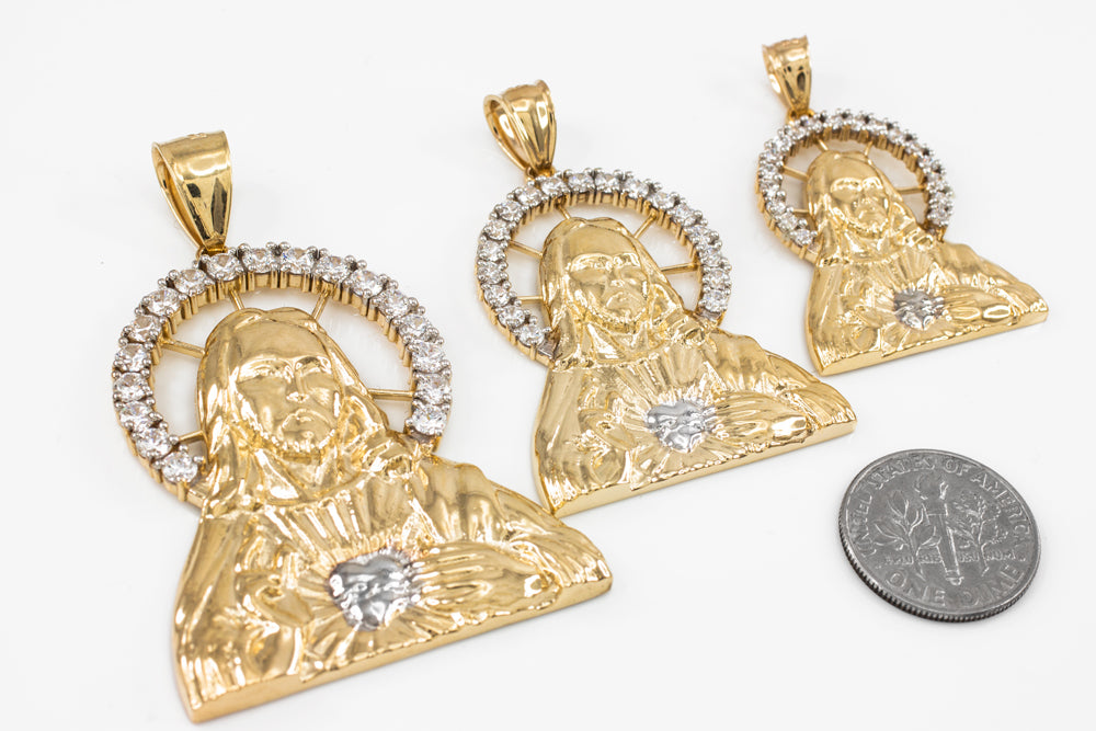 Gold Sacred Heart Of Jesus Pendant, view 5