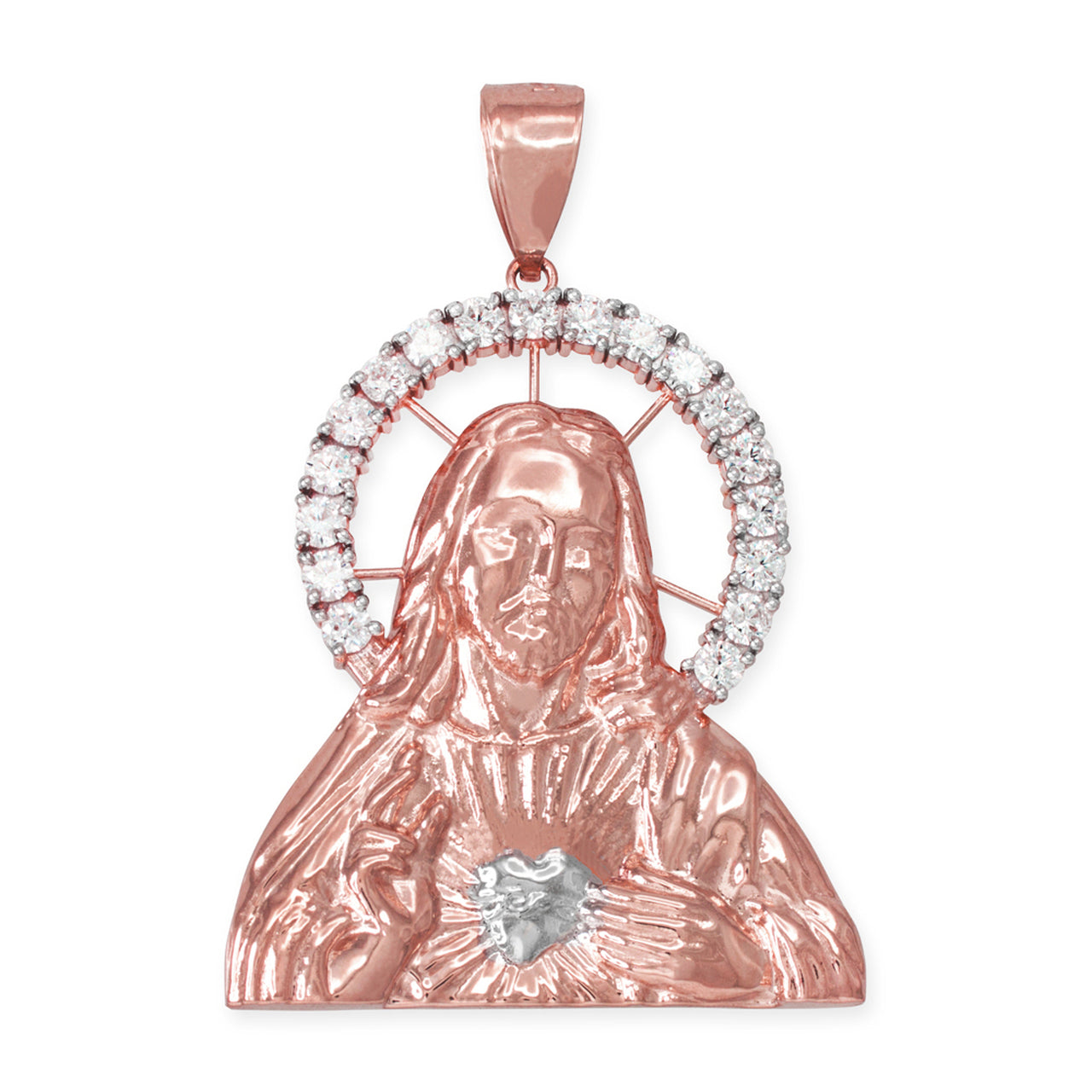 Gold Sacred Heart Of Jesus Pendant, view 6