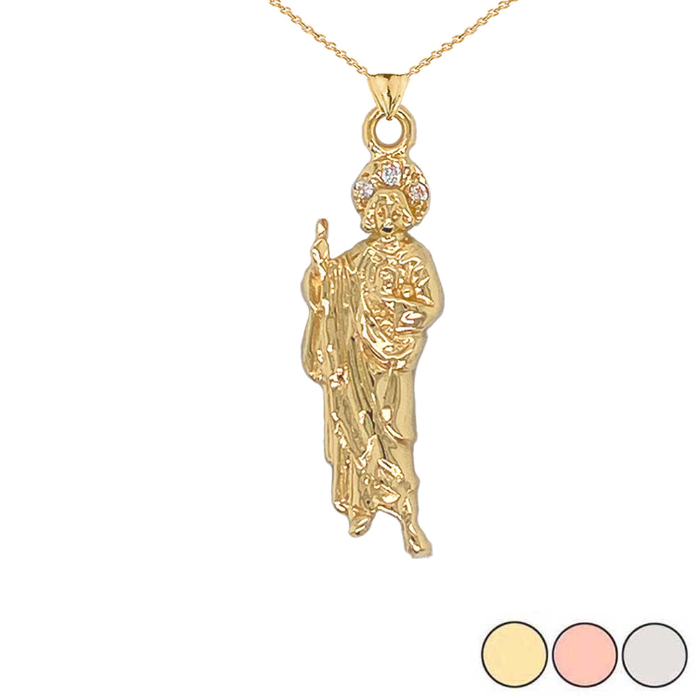 Gold Saint Jude Pendant Necklace