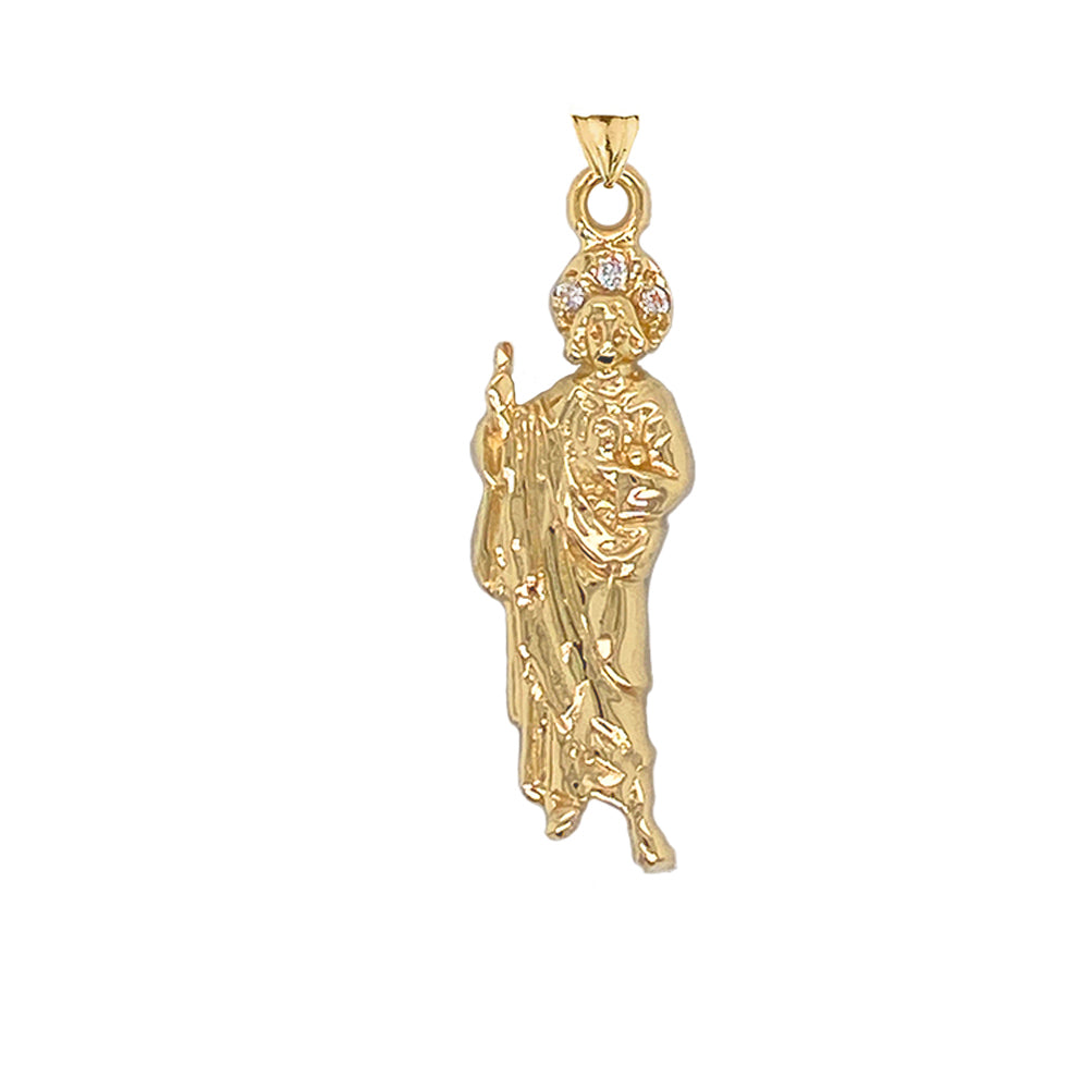 Gold Saint Jude Pendant Necklace, view 2