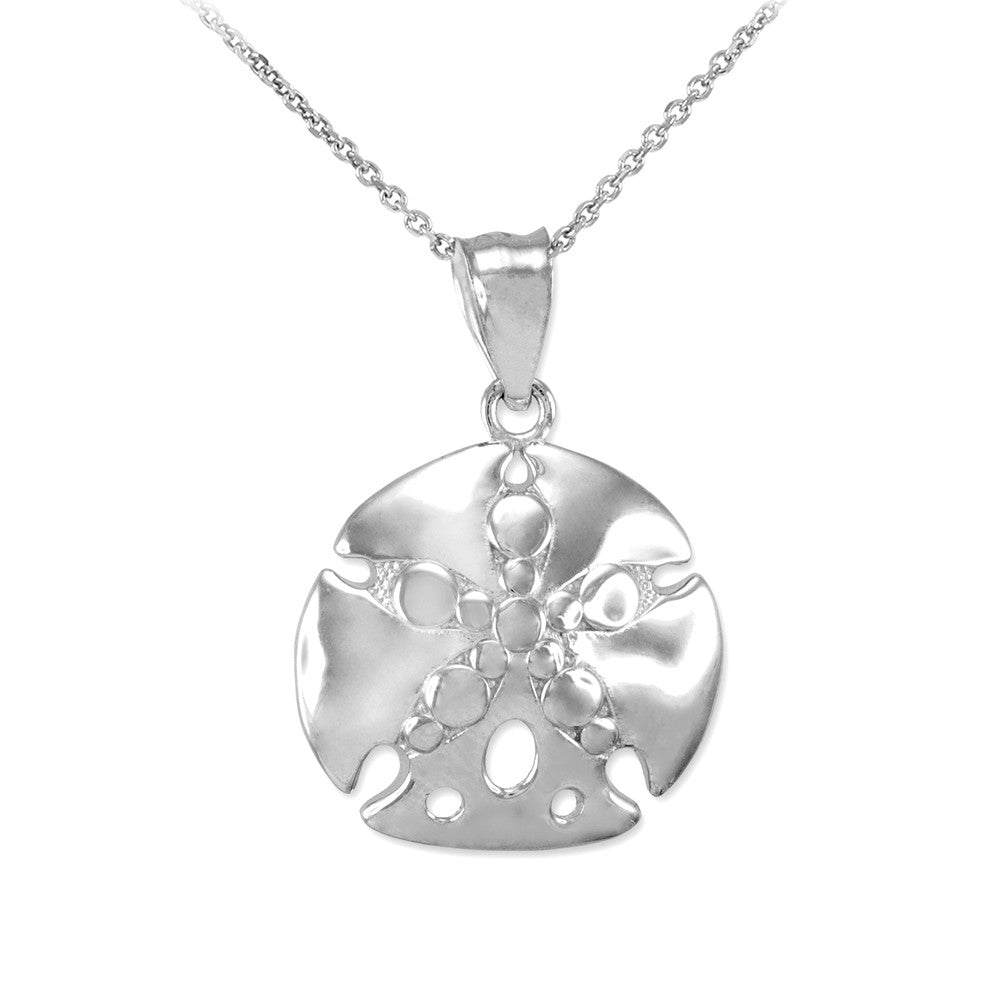 Gold Sand Dollar Pendant Necklace, view 5