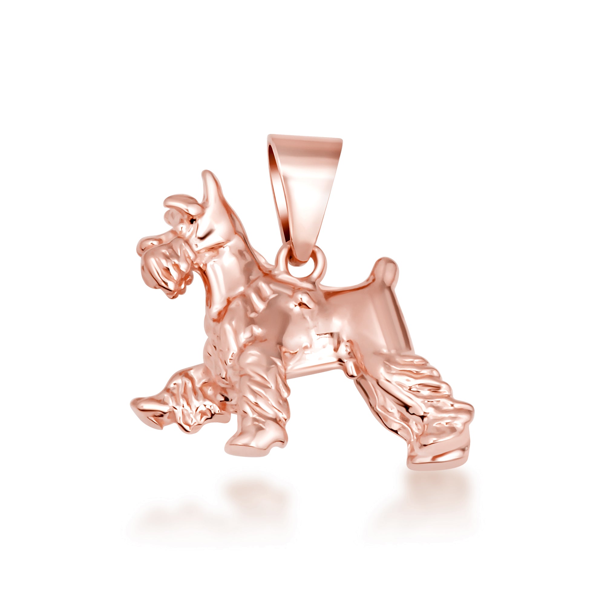 Gold Schnauzer Dog Necklace, view 6