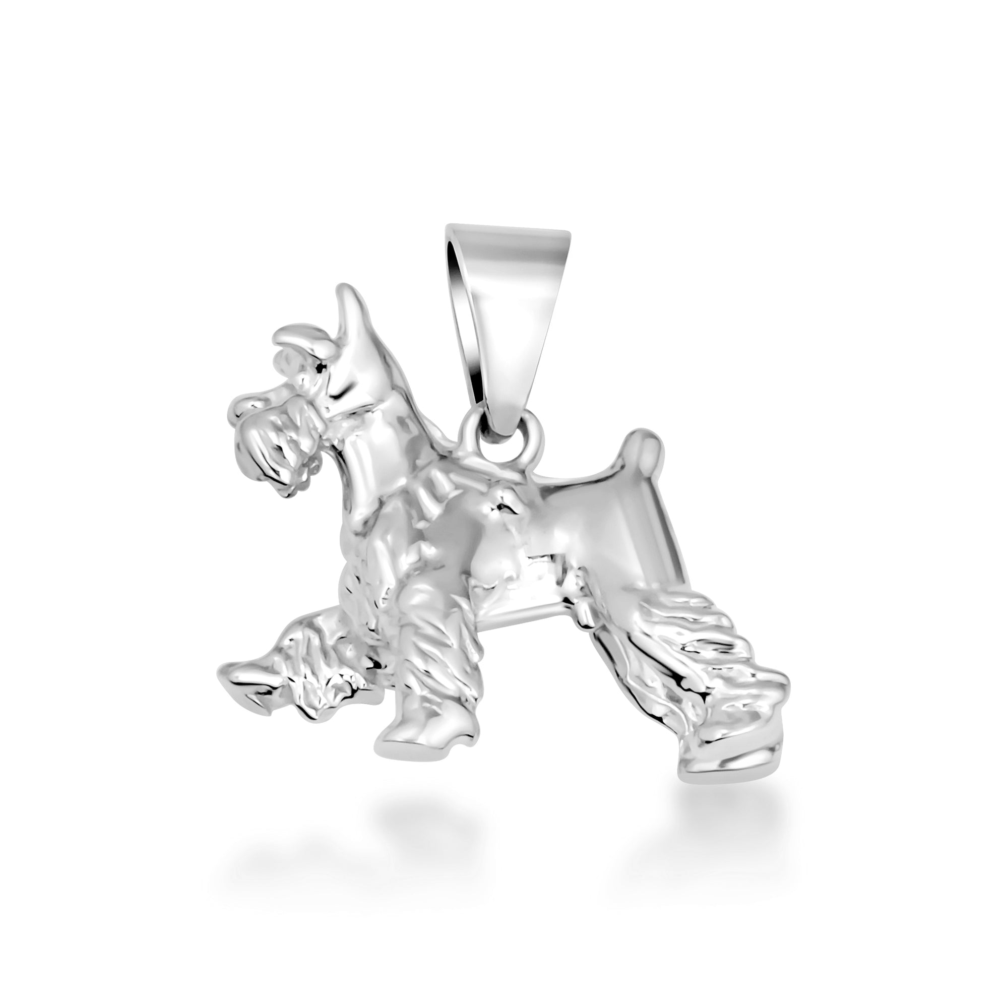 Gold Schnauzer Dog Necklace, view 8