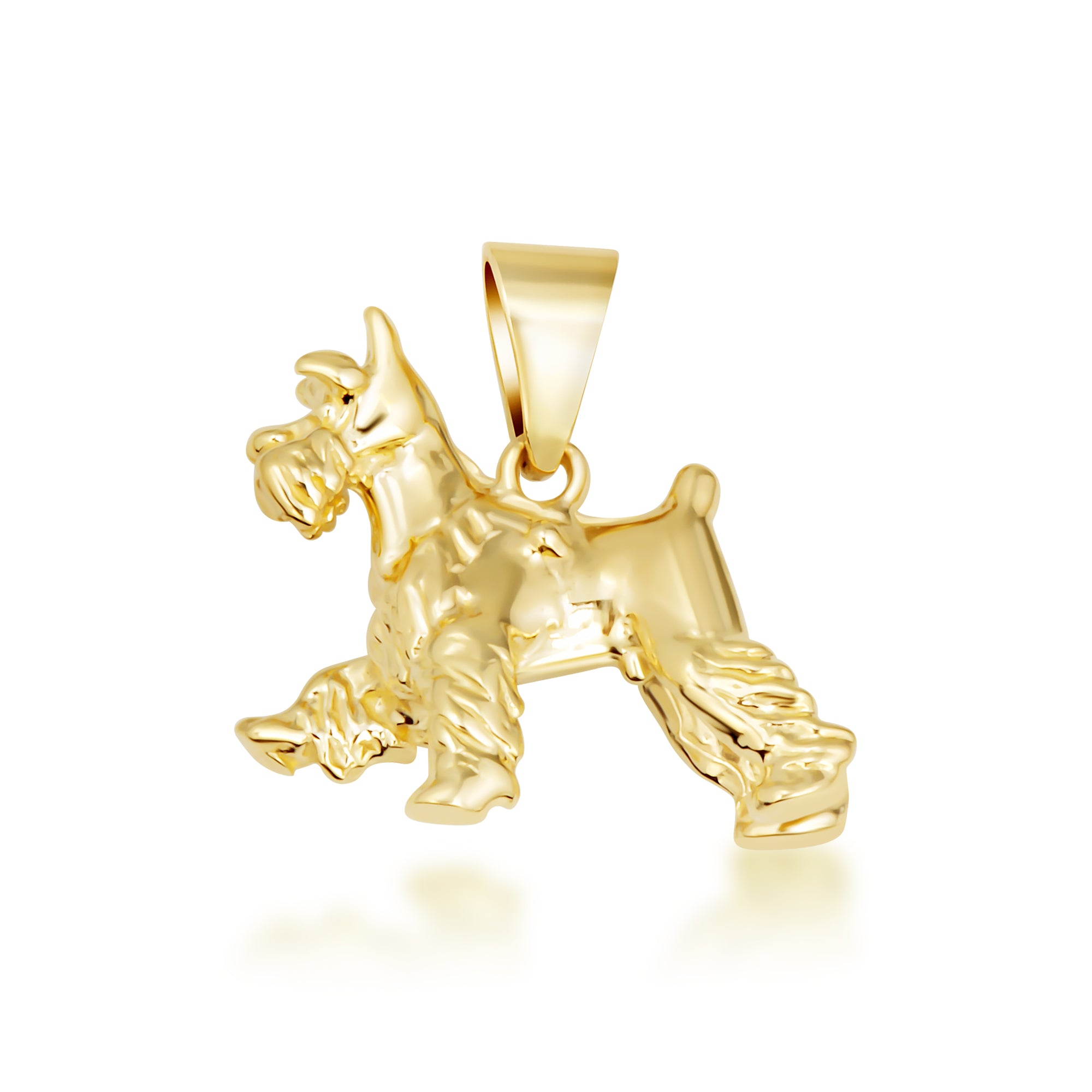 Gold Schnauzer Dog Necklace, view 10