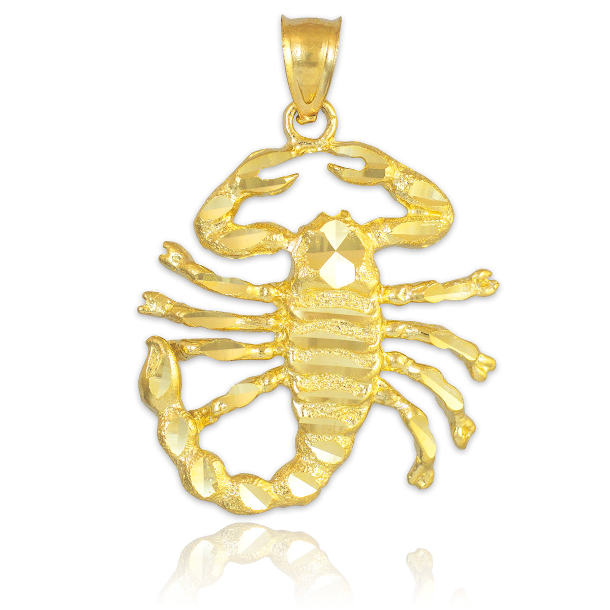 Gold Scorpion Pendant Necklace, view 2