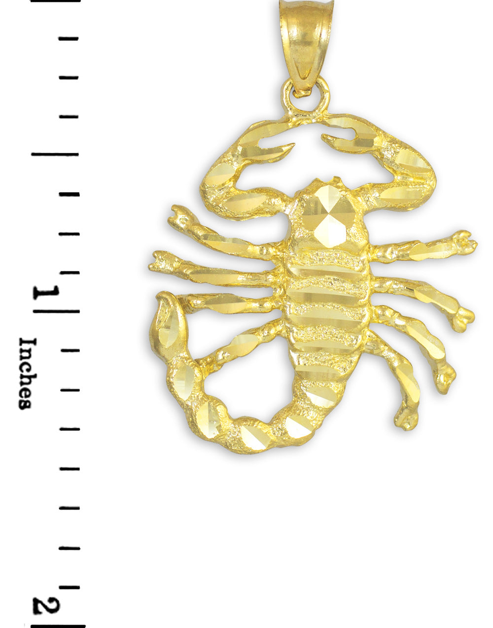 Gold Scorpion Pendant Necklace, view 4