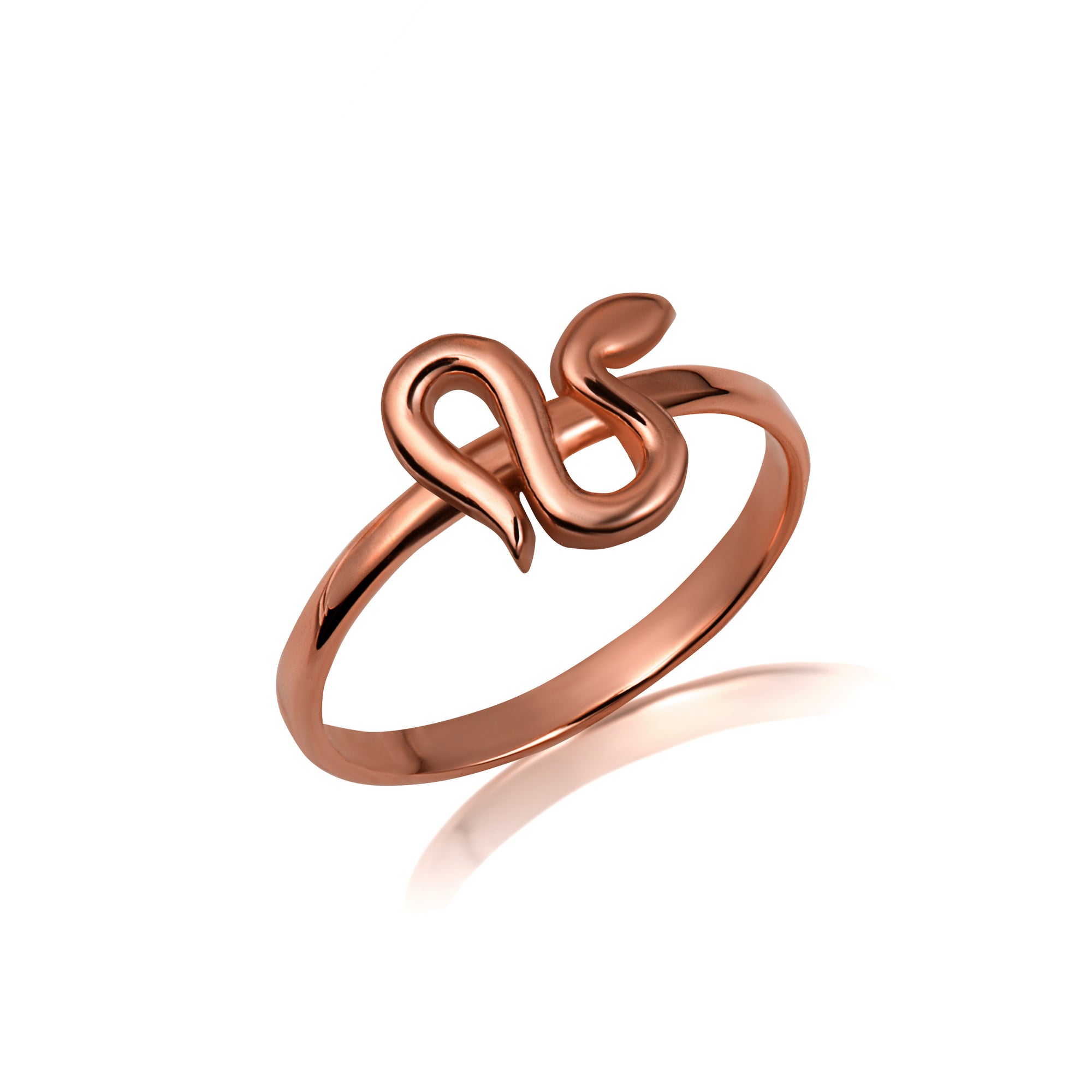 Gold Serpent Snake Ring, view 2