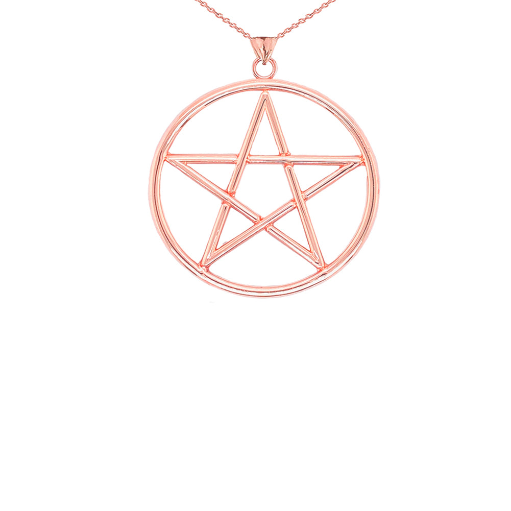 Gold Small Pentagram Pendant, view 4