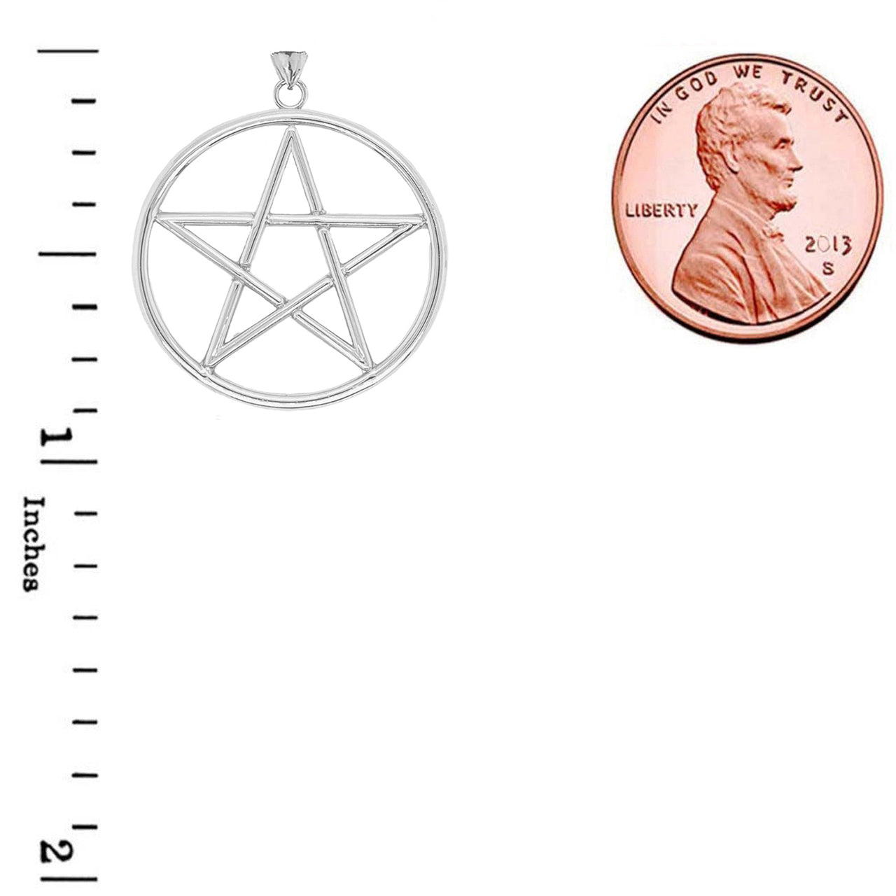 Gold Small Pentagram Pendant, view 9