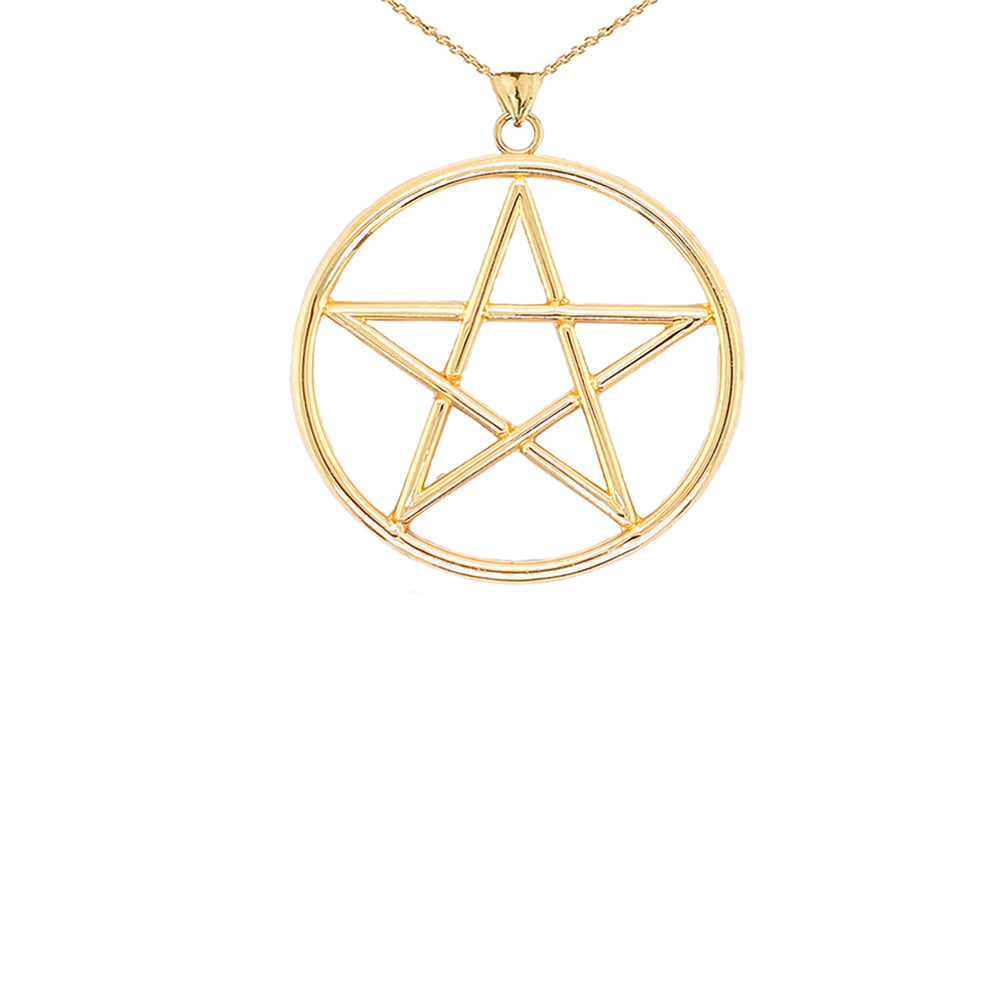 Gold Small Pentagram Pendant, view 10
