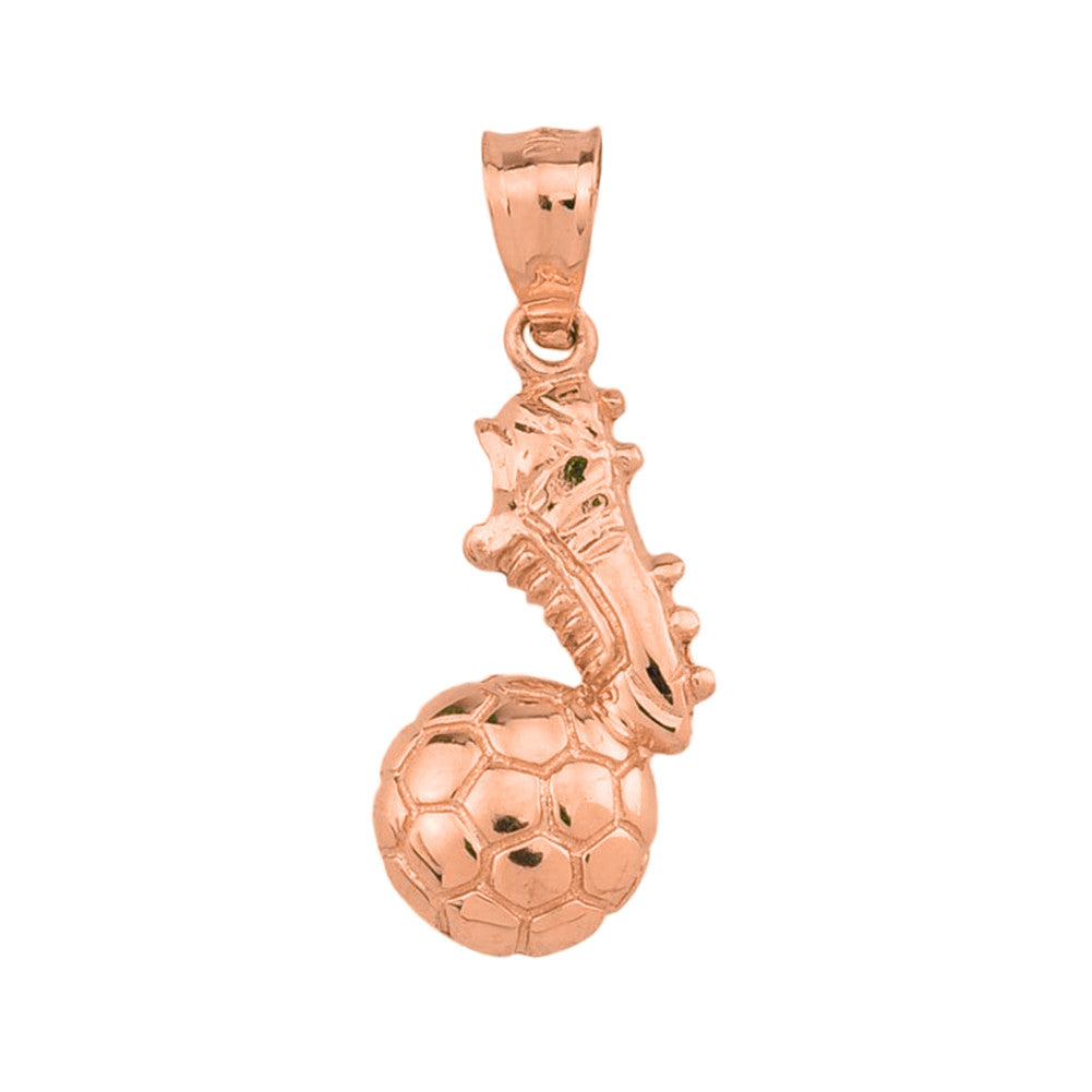 Gold Soccer Ball Cleats Shoe Fútbol Sports Pendant Necklace, view 4
