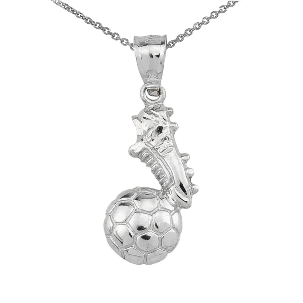 Gold Soccer Ball Cleats Shoe Fútbol Sports Pendant Necklace, view 5