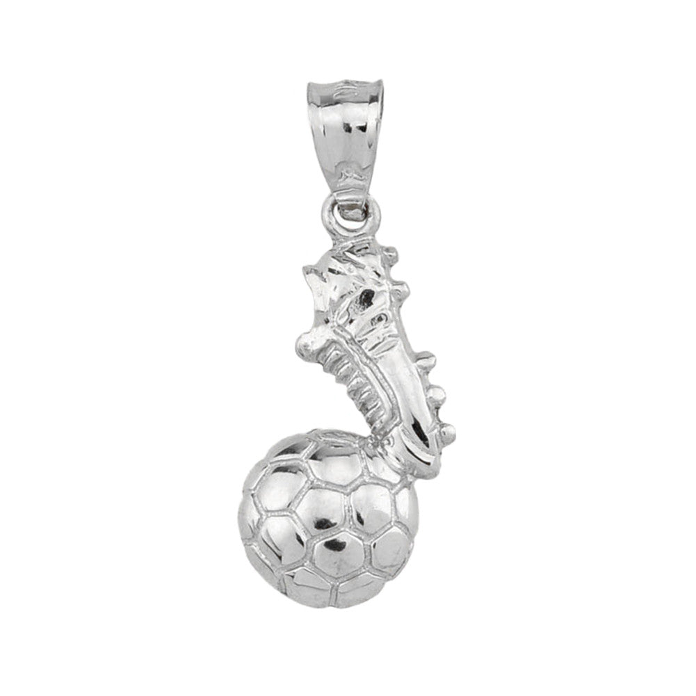 Gold Soccer Ball Cleats Shoe Fútbol Sports Pendant Necklace, view 6