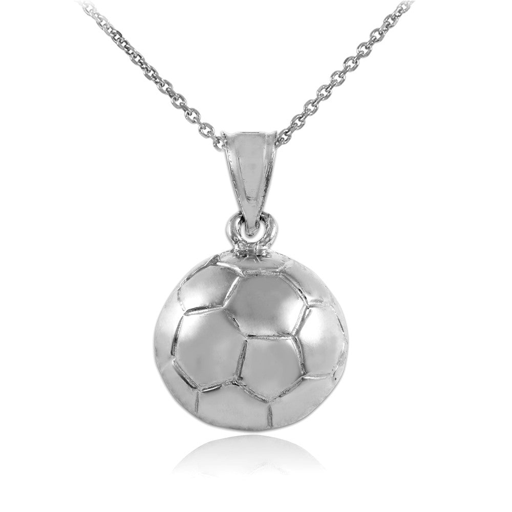 Gold Soccer Ball Fútbol Sports Pendant Necklace, view 3