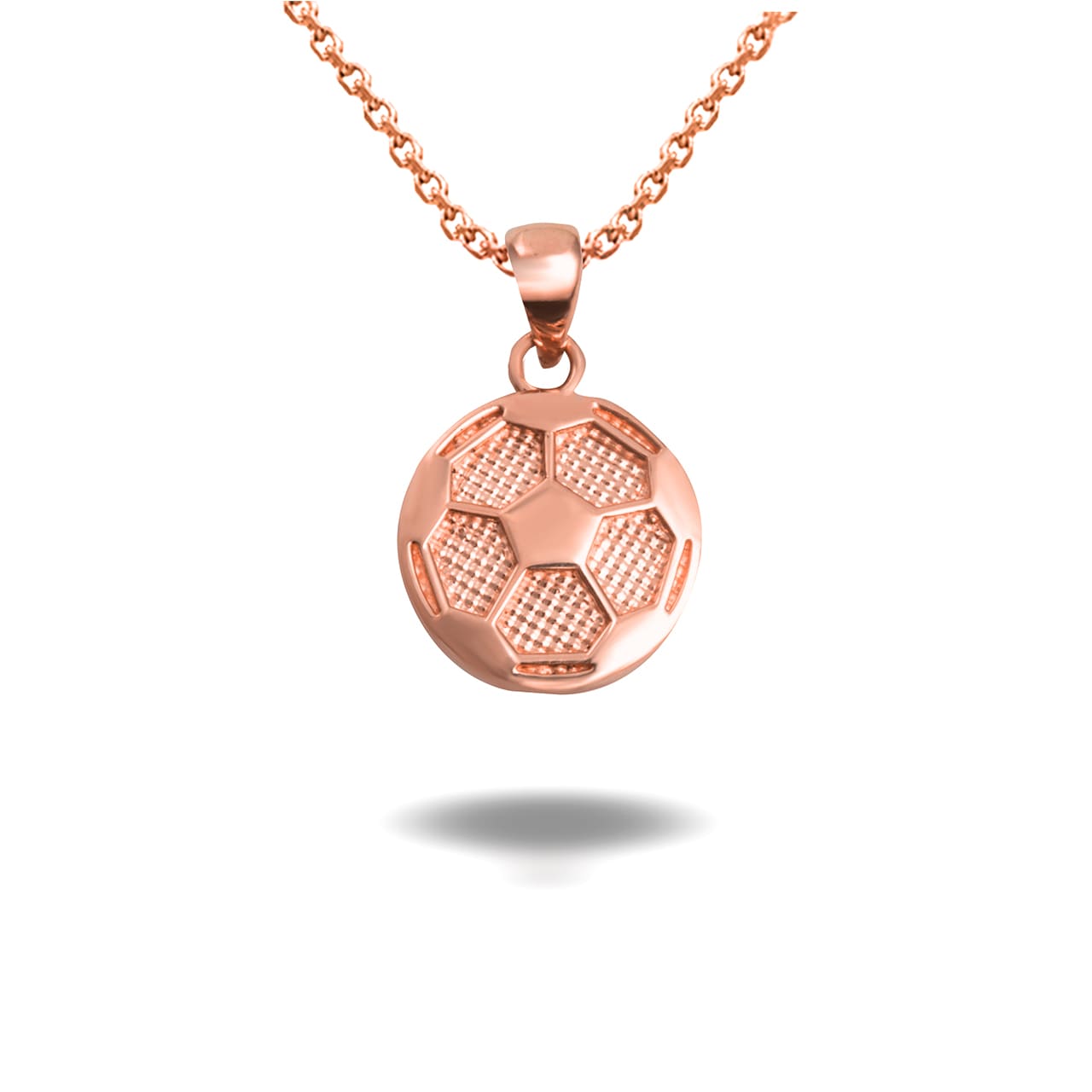 Gold Soccer Ball Sports Pendant Necklace, view 6