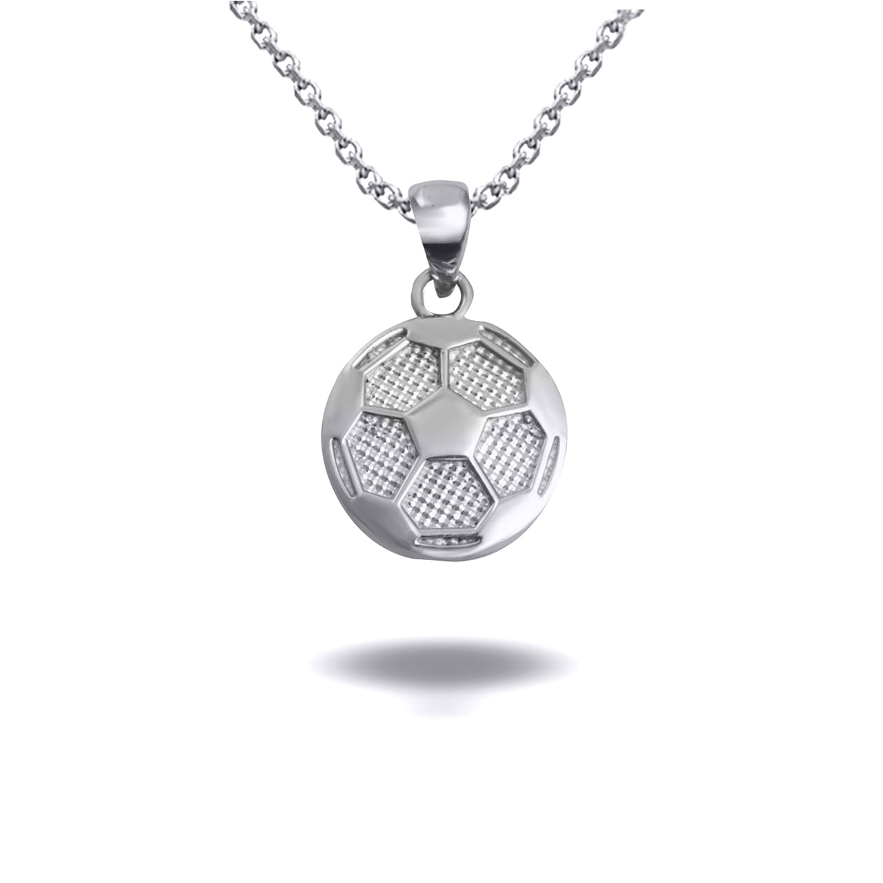 Gold Soccer Ball Sports Pendant Necklace, view 8