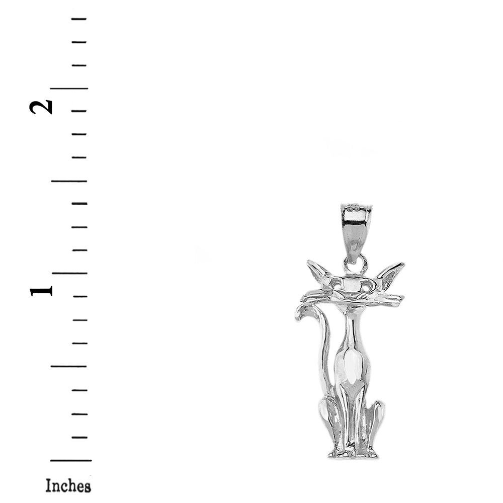 Gold Sparkle Cut Cat Pendant Necklace, view 9