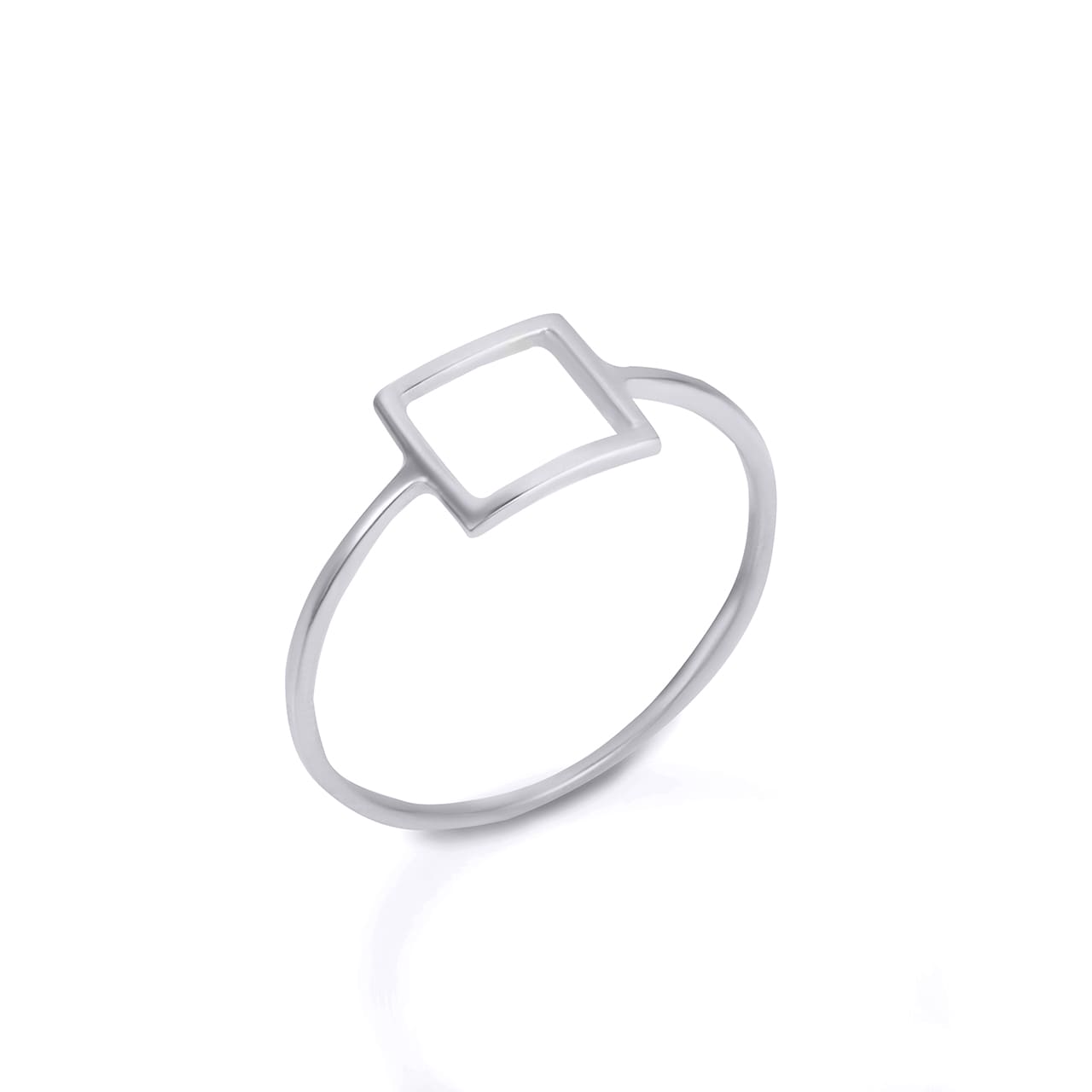 Gold Square Shape Ring, view 3