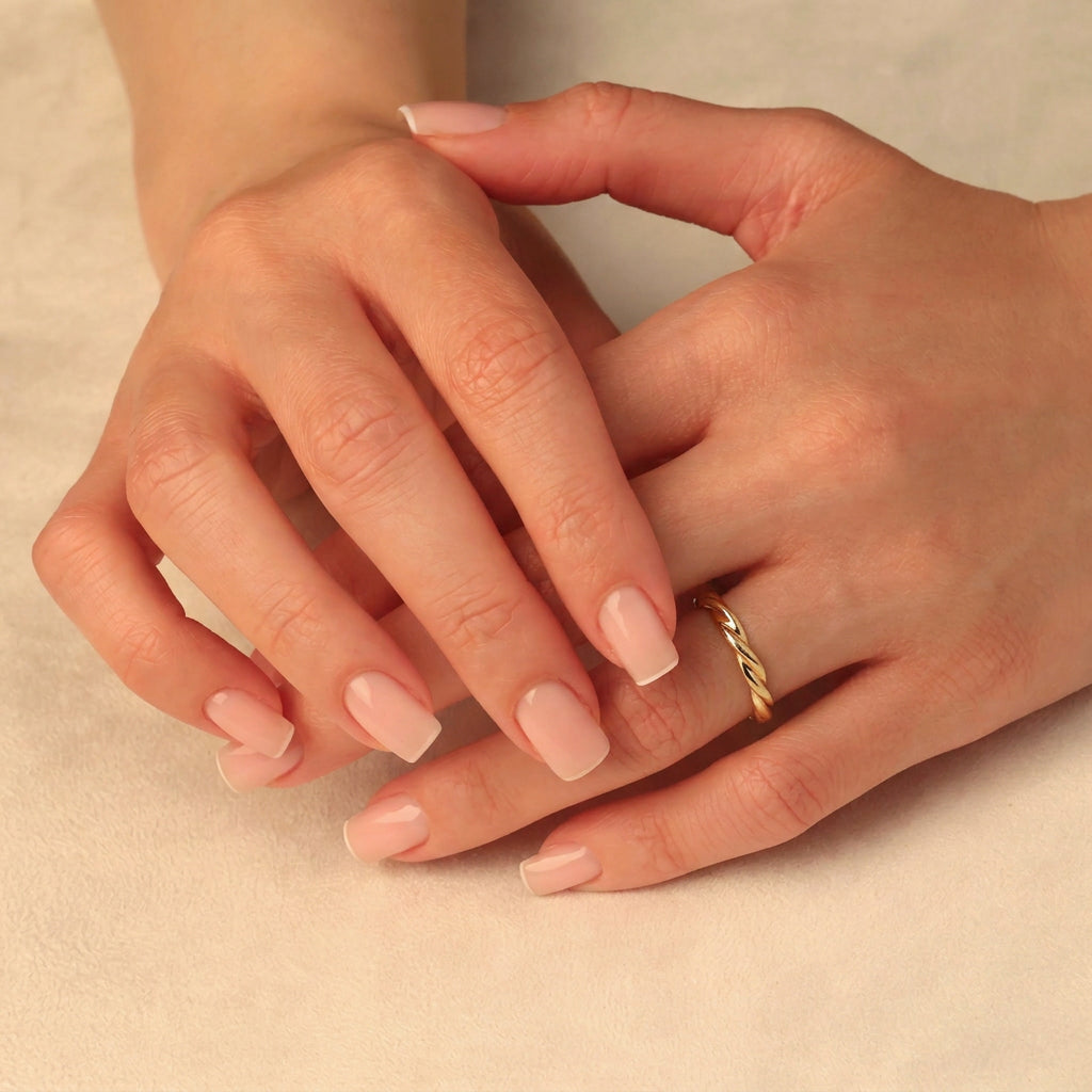 Gold Stackable Twist Eternity Ring, view 2