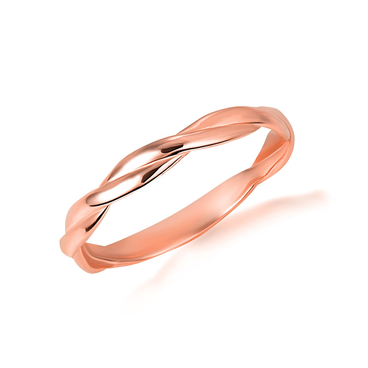Gold Stackable Twist Eternity Ring, view 5