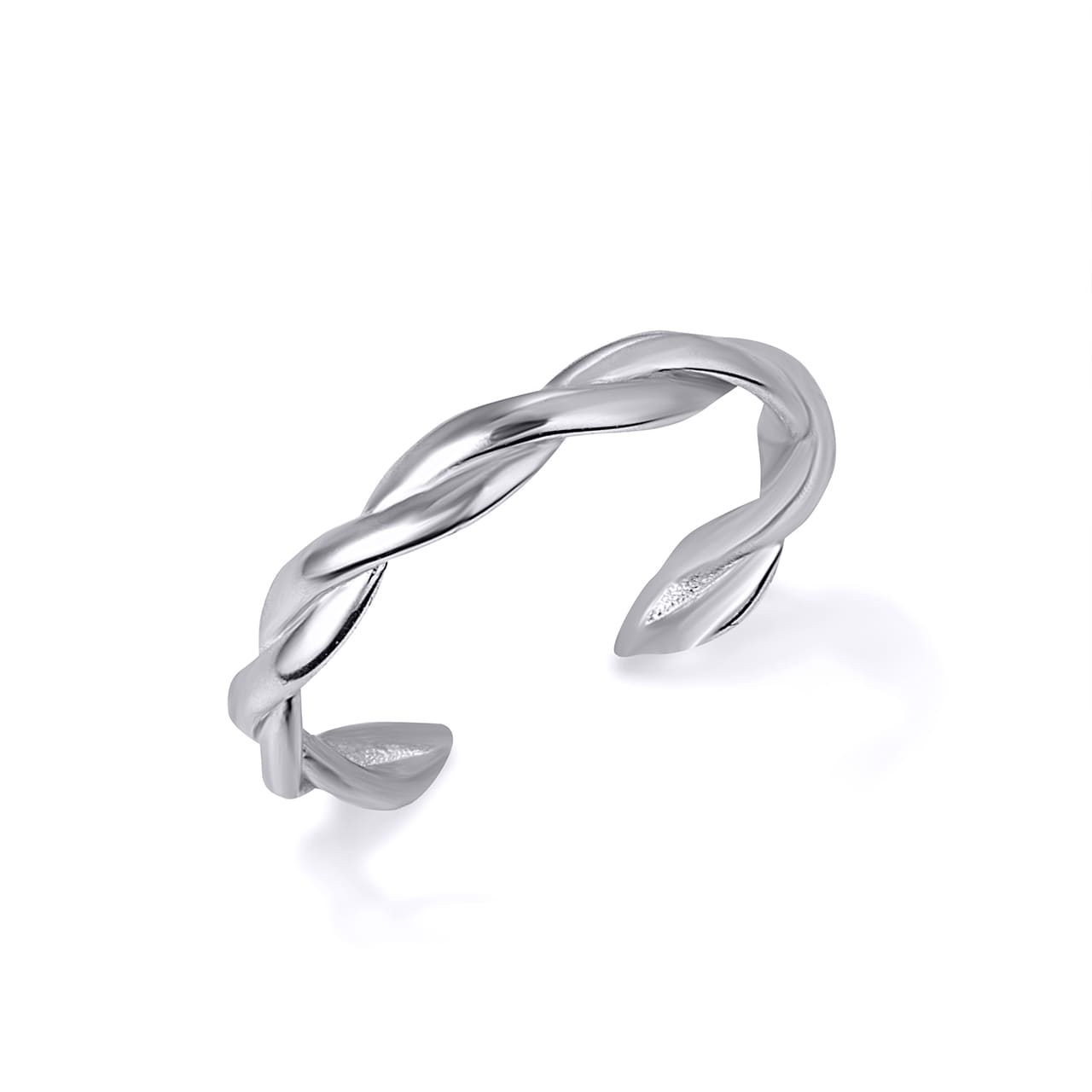 Gold Stackable Twist Eternity Toe Ring, view 4