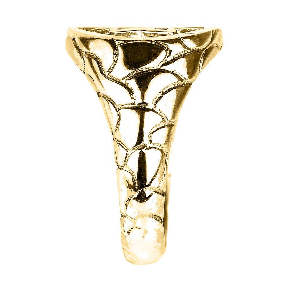 Gold Star of David Men's Ring, view 3