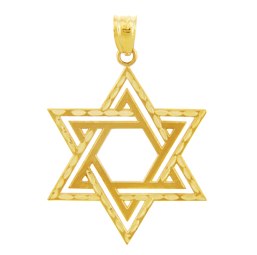 Gold Star Satin Cross of David