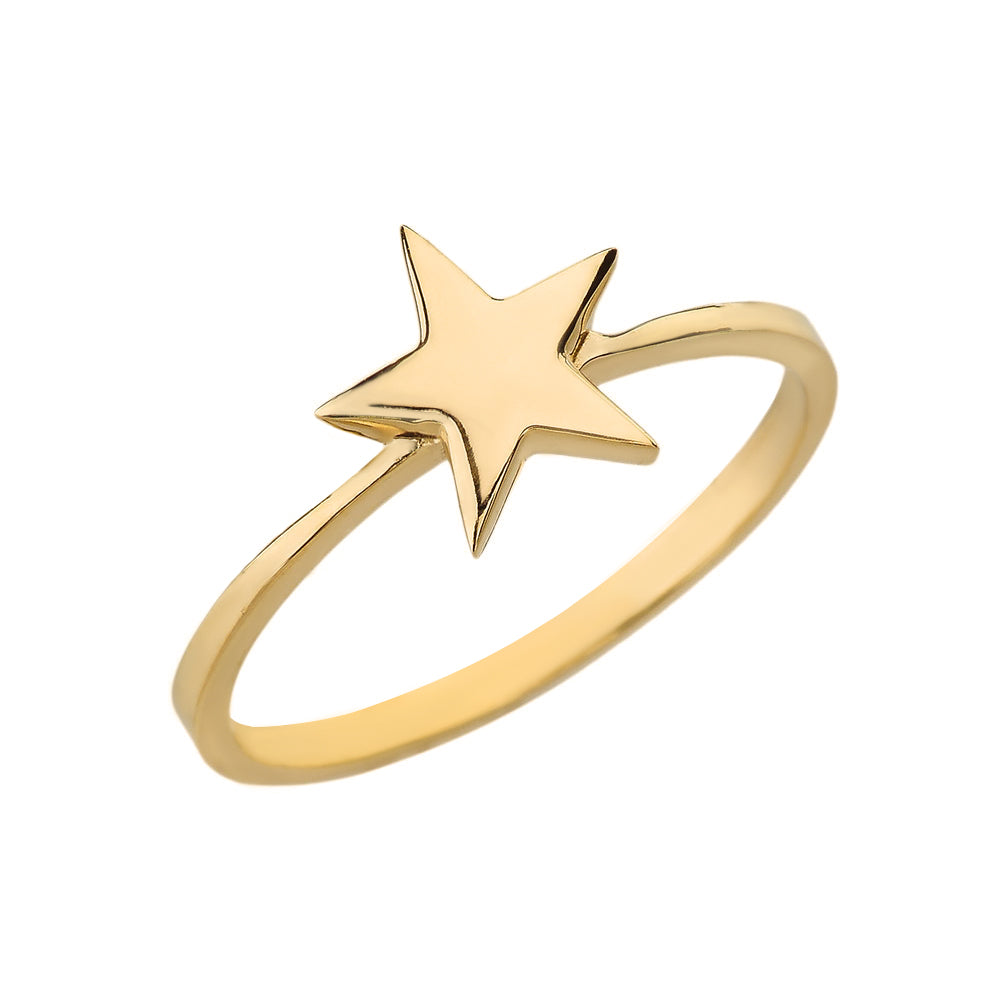 Gold Star Shape Ring
