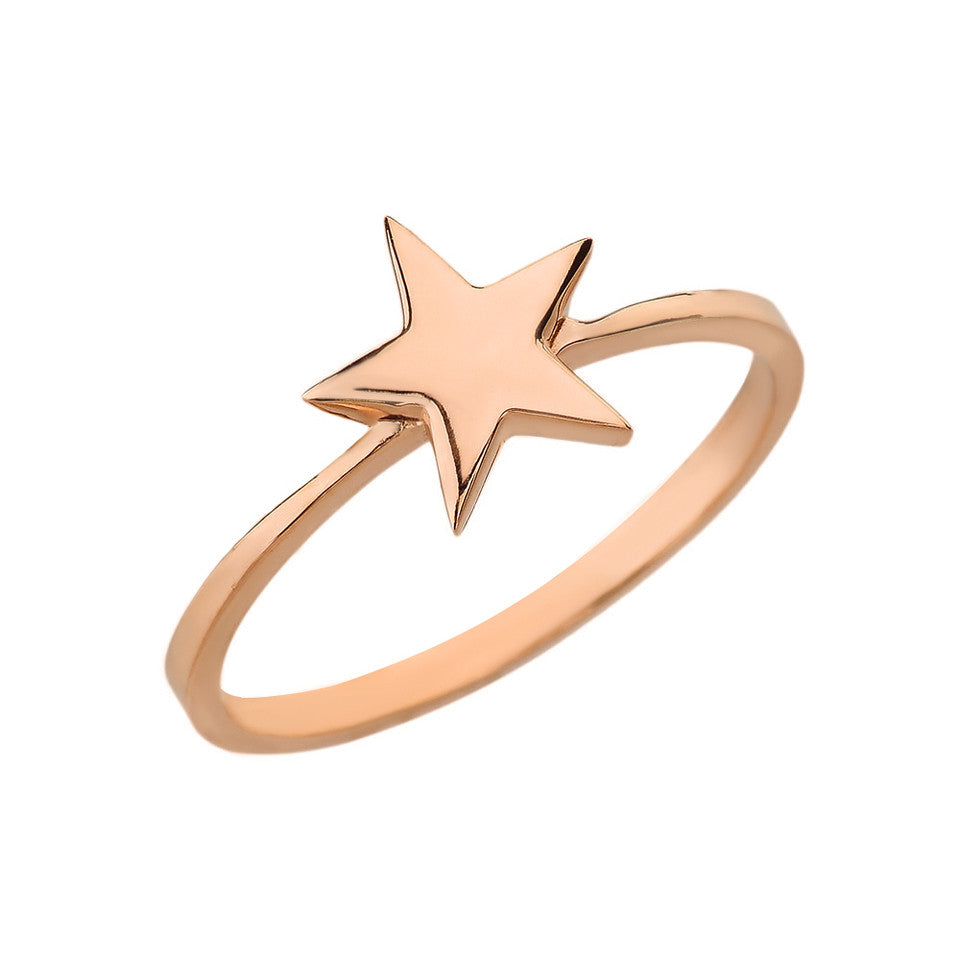 Gold Star Shape Ring, view 3